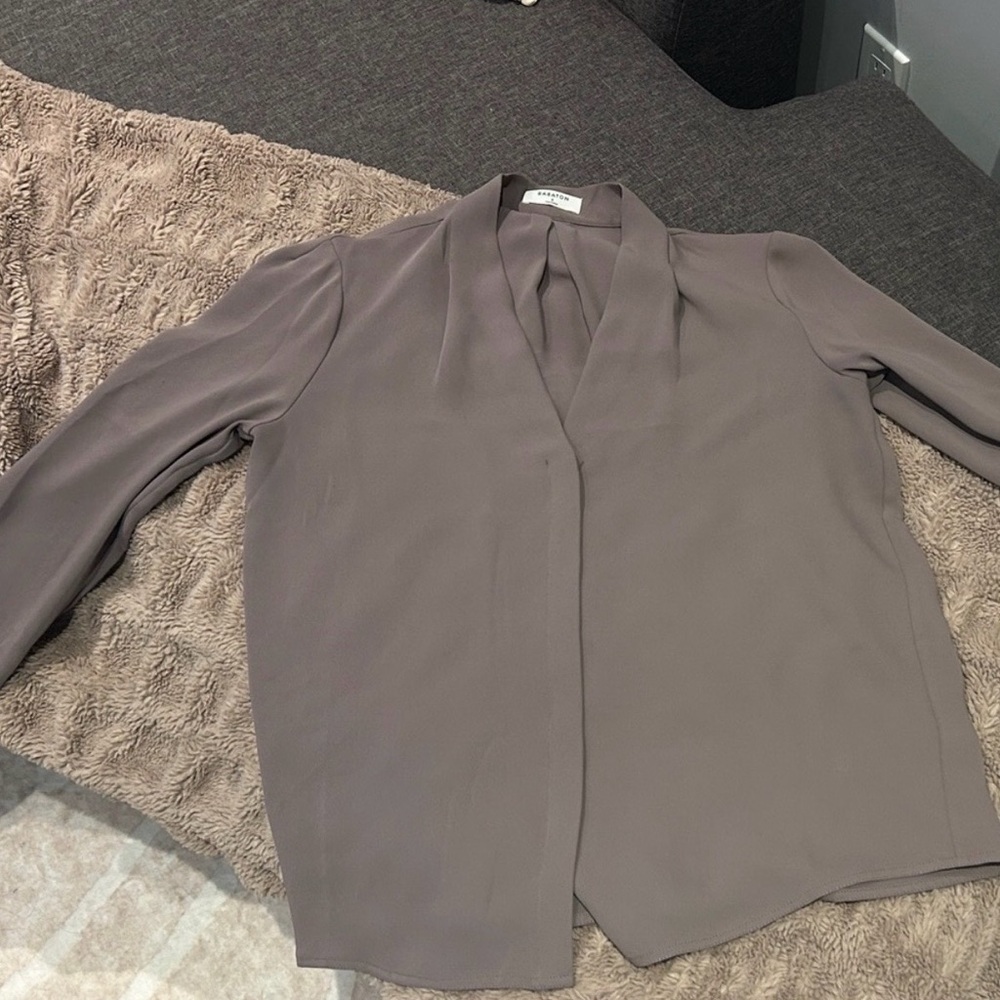Aritzia Babaton Taupe Blouse